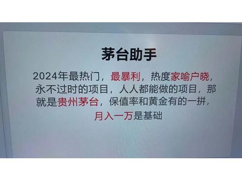 (10.17)魔法贵州茅台代理，永不淘汰的项目，抛开传统玩法，使用科技，命中率极