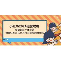 (11.5)小红书2024运营攻略：复盘超级个体之路 流量红利退去百万博主破局翻盘