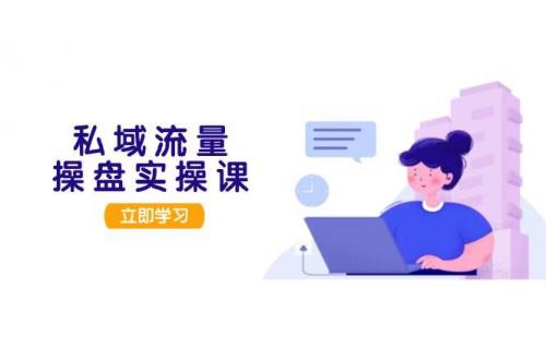 (11.11)私域流量操盘实操课，从用户调研到成交变现，打造可落地的私域引流策略