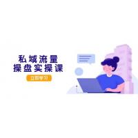 (11.11)私域流量操盘实操课，从用户调研到成交变现，打造可落地的私域引流策略