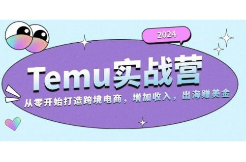 (11.12)2024Temu实战营：从零开始打造跨境电商，增加收入，出海赚美金