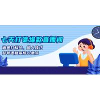 (11.20)七天打造爆款直播间：涵盖打标签、留人技巧、起号逻辑等核心要点