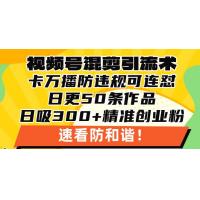 (11.23)视频号混剪引流技术，500万播放引流17000创业粉，操作简单当天学会