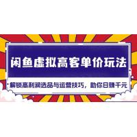 (11.25)闲鱼虚拟高客单价玩法：解锁高利润选品与运营技巧，助你日赚千元！