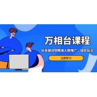 (12.9)万相台课程：从关键词到精准人群推广，组合玩法高效应对多场景电商营销