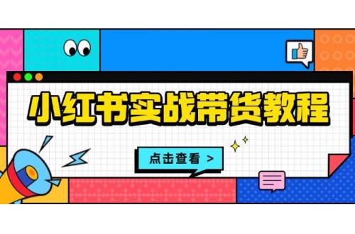 (12.11)小红书实战带货教程：从开店到选品、笔记制作、发货、售后等全方位指导