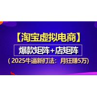 (12.18)【淘宝虚拟项目】2025牛逼新打法：爆款矩阵+店矩阵，月狂赚5万