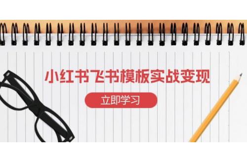 (12.21)小红书飞书 模板实战变现：小红书快速起号，搭建一个赚钱的飞书模板