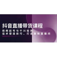 (12.30)抖音直播带货课程，视频起号与千川投放，话术塑造技巧，打造高效直播间