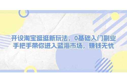 (1.2)开设淘宝逛逛新玩法，0基础入门副业，手把手带你进入蓝海市场，赚钱无忧