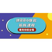 (1.14)拼多多爆款矩阵课程：教你测出店铺爆款，优化销量，提升GMV，打造爆款群