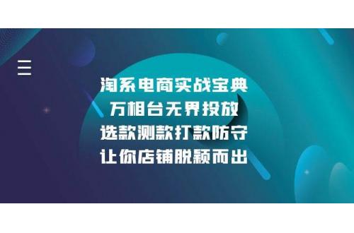 (1.16)淘系电商实战宝典：万相台无界投放，选款测款打款防守，让你店铺脱颖而出
