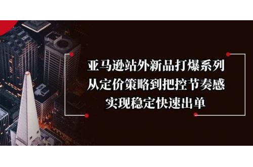 (1.17)亚马逊站外新品打爆系列，从定价策略到把控节奏感，实现稳定快速出单