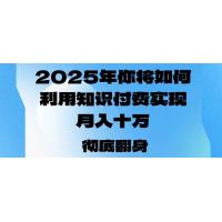 (2.1)2025年，你将如何利用知识付费实现月入十万，甚至年入百万？