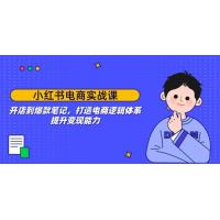 (2.11)小红书电商实战课：开店到爆款笔记，打造电商逻辑体系，提升变现能力