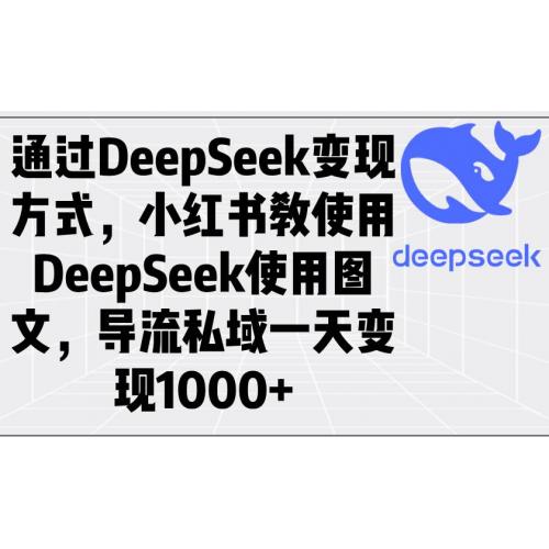 (2.16)通过DeepSeek变现方式，小红书教使用DeepSeek图文，导流私域一天变现1000+