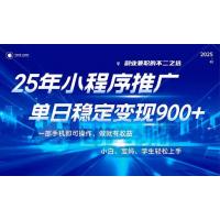 (2.19)25年最新风口，小程序机推广，稳定日入900+，小白轻松上手！
