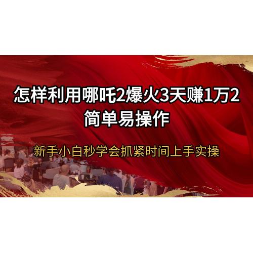 (2.23)怎样利用哪吒2爆火3天赚1万2简单易操作新手小白秒学会抓紧时间上手实操