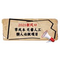 (3.1)2025新风口，懒人必做项目，零成本无需人工，轻松上手无门槛