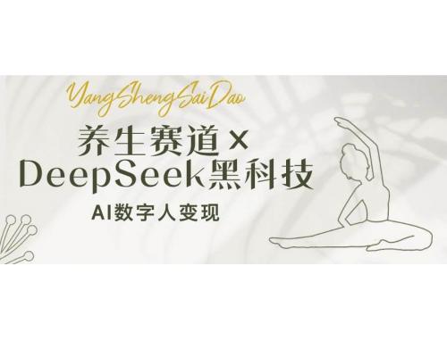 (3.12)养生赛道×DeepSeek黑科技：AI数字人变现，小白也能月入过万