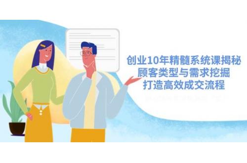 (3.18)创业10年精髓系统课揭秘，顾客类型与需求挖掘，打造高效成交流程