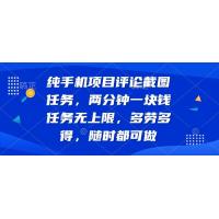 (3.22)纯手机项目评论截图任务，两分钟一块钱 任务无上限多劳多得，随时随地