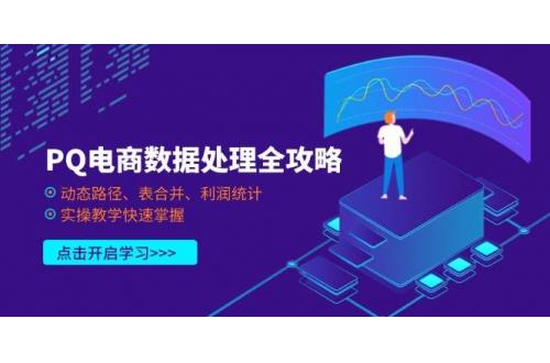 (4.5)PQ电商数据处理全攻略，动态路径、表合并、利润统计，实操教学快速掌握
