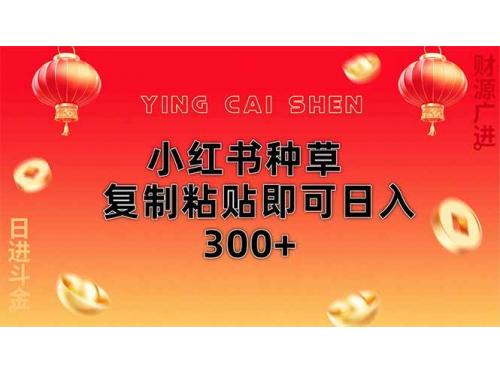 (4.13)小红书种草无脑操作复制粘贴即可日入300+