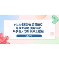 (4.16)2025抖音带货运营技巧，零基础学短视频带货，千款图片万条文案全教程