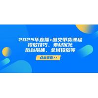 (4.17)2025年直播+图文带货课程，投放技巧、素材优化、后台搭建、全域投放等