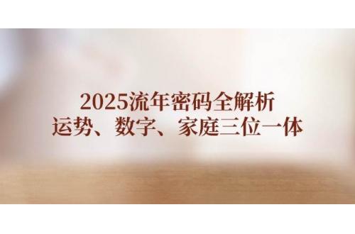 (5.2)2025流年密码全解析，运势、数字、家庭三位一体