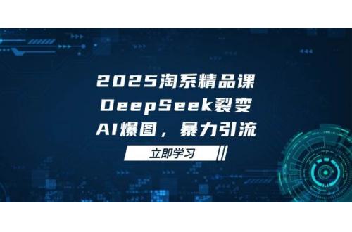 (5.3)2025 淘系精品课，DeepSeek 裂变，AI 爆图，暴力引流