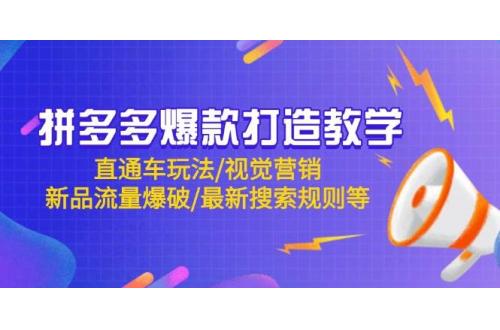 (5.9)拼多多爆款打造教学：直通车玩法/视觉营销/新品流量爆破/最新搜索规则等