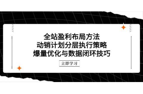 (5.11)全站盈利布局方法：动销计划分层执行策略，爆量优化与数据闭环技巧