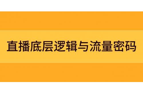 (5.11)直播底层逻辑与流量密码：定位模型+案例拆解，急速流承接与数据优化全攻略