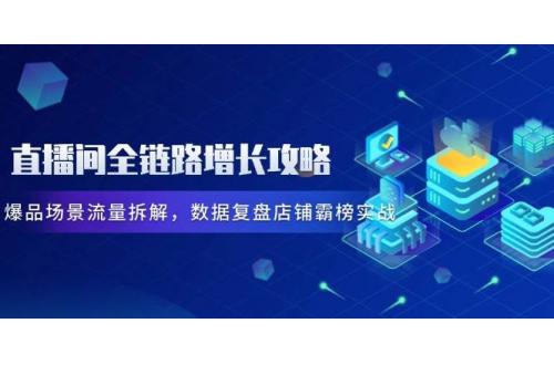 (5.12)直播间全链路增长攻略，爆品场景流量拆解，数据复盘店铺霸榜实战