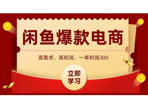 (5.14)咸鱼卖爆款数码产品，当天上架即可出单，一天利润1000
