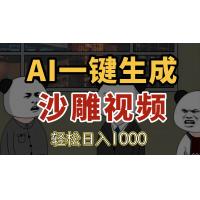 (5.15)AI一键生成沙雕视频，一条视频千万播放，轻松日入1000