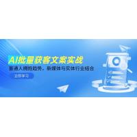 (5.20)AI批量获客文案实战，普通人拥抱趋势，新媒体与实体行业结合
